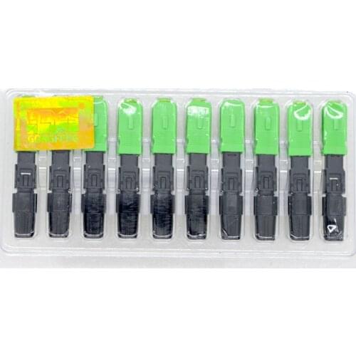 GONGFENG 100pcs NEW Optic Fiber Quick Cold Connector FTTH SC Single Mode UPC/APC Fast Connector Wholesale Shipped to Russia