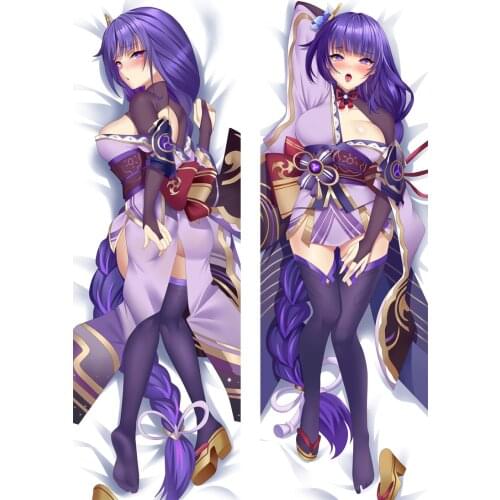 Game Genshin Impact Raiden Shogun Pillow Case Cosplay Dakimakura Cartoon Adult Anime Cartoon Accessories