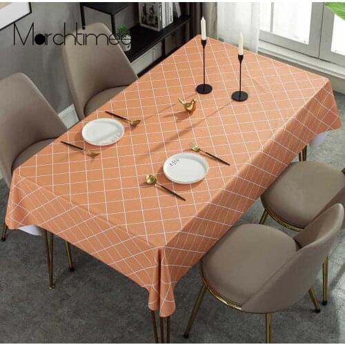 PVC Grid Table Cloth Waterproof Oil Proof Anti-pollution Tablecloth Kitchen Decorative Rectangular Coffee Cuisine Tablecloths