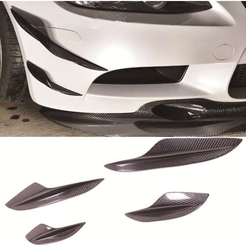 K Style Carbon fiber Front Spoiler Splitter Canard 4pcs/Set Fit For BMW E90 E92 E93 M3