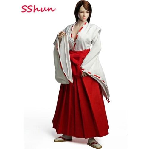 1/6 Scale Female Witch Women Japanese Kimono Female Soldier Doll Clothes Accessory Set For 12 '' Action Figure Body DIY