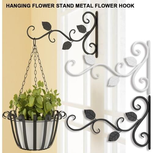 Metal Plant Flowerpot Basket Hanger Wall Hanging Hook for Garden Balcony Decor Flowerpot Hanger Self-adhesive Hook Tools garden