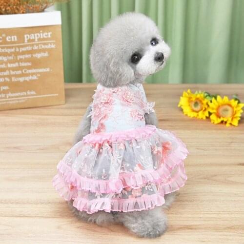Fashion Pet Clothes Wedding Pet Dresses Multi Leaf Flower Skirt Dog for Chihuahua Small Dogs Cats Dresses Pet Supplies