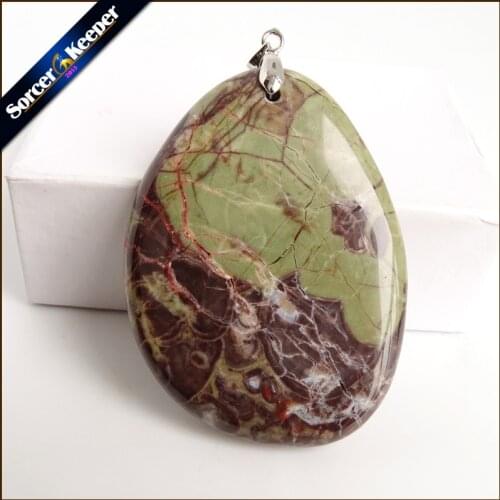 Fashion Real Mens Pendant Green Old KAMBABA Natural Stone Beads For Jewelry Making DIY Polar Jades Necklace Material WS769