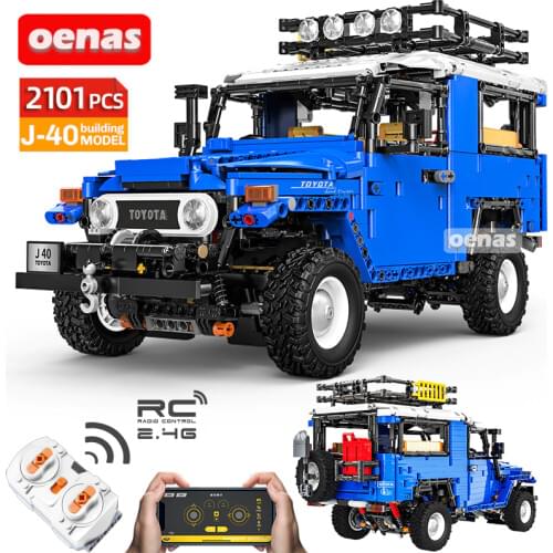 MOC 4889 APP R/C Control Motorized Technic Technique TOYOTA J40 Crawler SUV Car Model Building Blocks Kids toys Christmas Gift