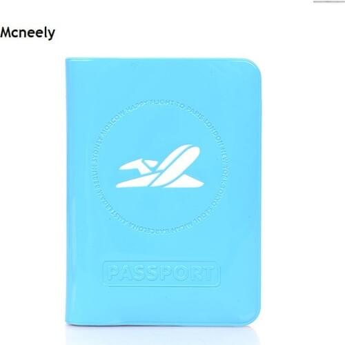 New Colorful 3D Design PVC Passport Holder For Men, PVC Leather Travel Passport Wallet Passport Cover With Plane Logo