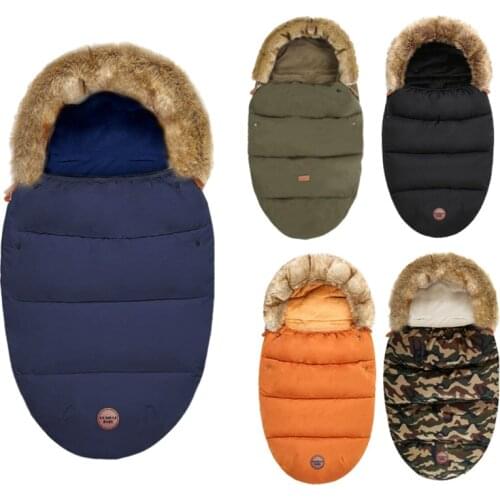 0-24m Baby Stroller Sleeping Bag Winter Warm Sleepsack Windproof For Infant Wheelchair Envelopes Footmuff Cocoon For Newborns