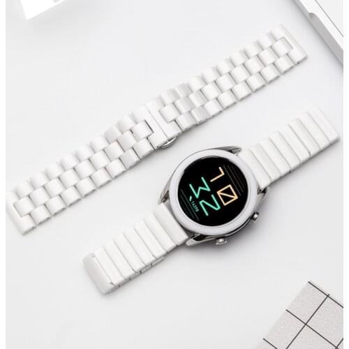 20/22mm Ceramic watch band for Samsung Galaxy 46/42mm Replacement band /Gear S3 /for huawei watch GT 2 Garmin Forerunner 245 235