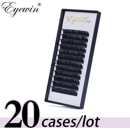 Eyewin 20 case C/D Curl Faux Individual Eyelash for Professional Eyelashes lash Soft Makeup Maquiagem Mink Eyelash extension