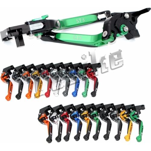 CNC Brake Clutch Levers Motorcycle For Ducati ST3/S/ABS ST 3 2003-2007 Foldable Extendable Logo (ST3)