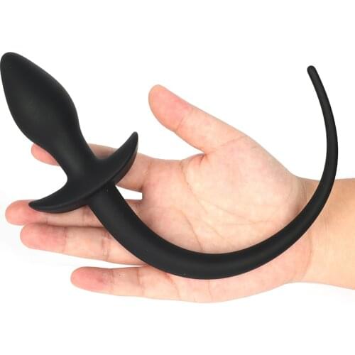Sex Shops Silicone Dog Tail Anal Open Plug Silicone Prostate Massager G Spot Tails Butt Plug Cosplay Accessories Anal Dilator