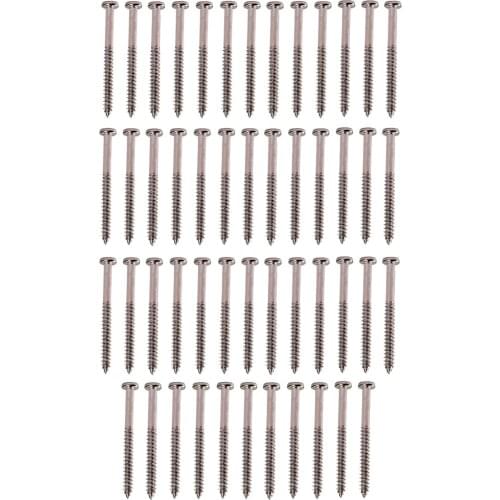 Tooyful 50 Pieces Bass Steel Guitar Pickup Mounting Screws for PB JB P90 Pickup Replacement Stringed Instruments Accessories