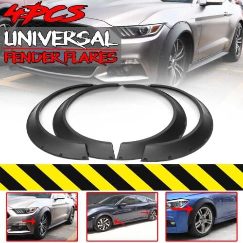 Universal 4x Car Wheel Brow Fender Flares 8060 Flexible Extension Wide Wheel Arches Protector For AUDI A3 A4 For Honda For Civic