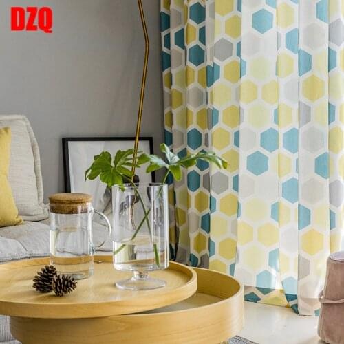 Modern Minimalist Curtain Polyester Cotton Window Curtain for Living Room Shading Decoration Curtains