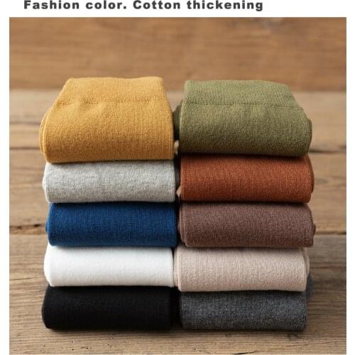 10 Pairs/Lot New Mens Cotton Socks Autumn Winter Business Breathable Male Crew Dress Socks Meias Colorful Fashion Happy Sox Hot