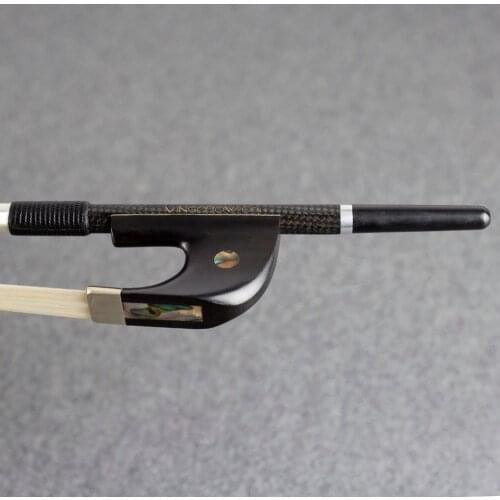 130BG 4/4 Size Diamond Carbon Fiber BASS BOW Nickel Silver Fitted Well-selected Natural Horsehair Bass Parts Accessories