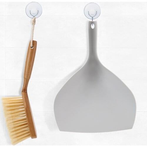2pcs/set Dust Shovel Household Cleaning Brush Bamboo Handle Small Broom Set Mini Broom Bucket Combination