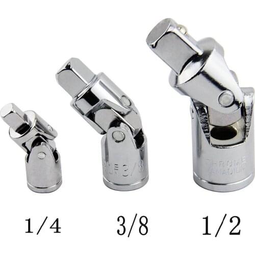 3-Piece CR-V Impact Universal Joint Set Ratchet Angle Extension Bar Socket Adapter 1/4" 3/8" 1/2"