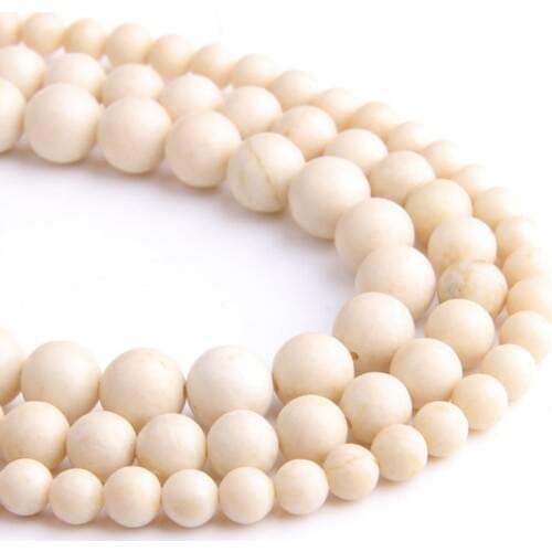 4 6 8 10 12 mm Natural loose round Wood Fossil Stone spacer Beads Bracelet Necklace Charm Beads women Jewelry Making material