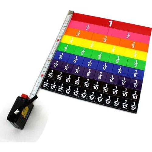 51PCS Montessori Teaching Colorful Rainbow Magnetic Counting Fraction Tiles Math Toys Mathematics Kids Learning Educational Toys