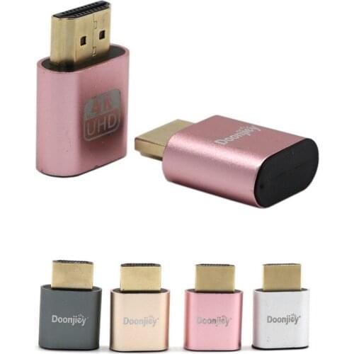 VGA Virtual Display Adapter HDMI-compatible 1.4 DDC EDID Dummy Plug High Quality Display Emulator Support Plug And Play Hot Plug