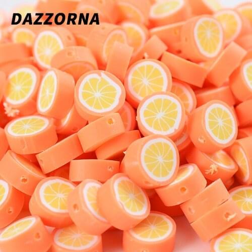 50/100Pcs Charm Small Round Fruit Shape Polymer Clay Loose Spacer Beads For Jewelry Making DIY Bracelet Necklace Accessories
