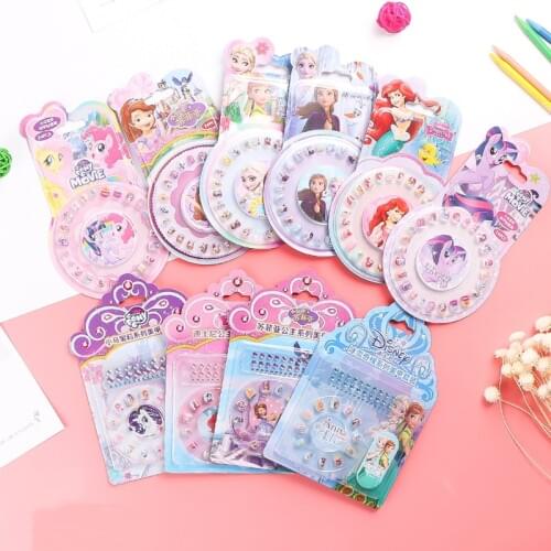 Disney Frozen 2 Makeup Nail Stickers Elsa Anna Sofia Girls Toys For Kids Disney Princesas Sticker Girl Accessories Jewelry Gifts