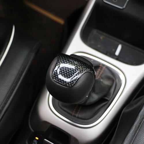 For Jeep Compass 2017 2018 Renegade 2016-2019 ABS Carbon fibre Car gear shift lever knob handle cover cover trim car styling