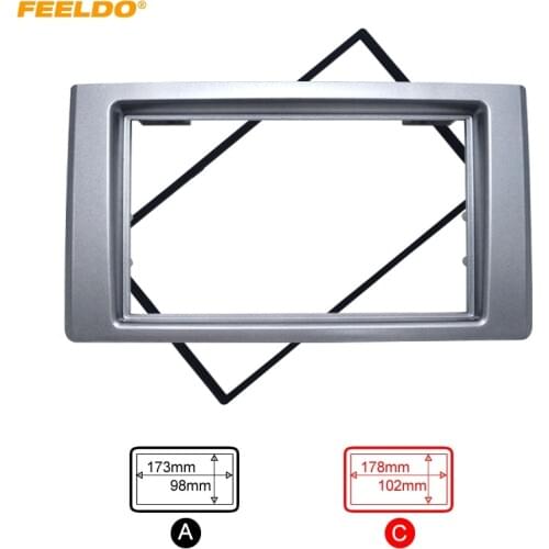 FEELDO Car 2DIN CD DVD Radio Fascia Frame for Iveco 2009+ Dash Mount Kit Adapter Trim Dashboard Panel #AM5265