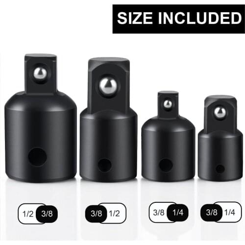 4pcs/lot Ratchet Wrench Sockets Transform Joint 1/4" 3/8" 1/2" Socket Adapter Head Connector Kit Hand Tools Accessories