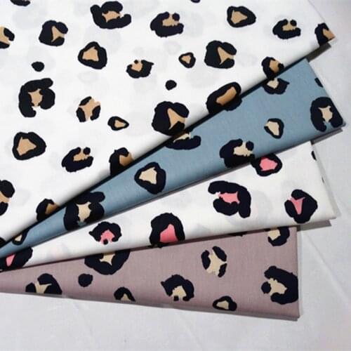 Hot Sales Leopard Print Cotton Fabric Handmade Girl Dress Bedding Quilt Cloth P125