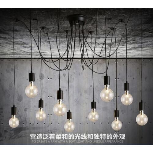 Classic Loft American Country Retro Spider Chandelier E27 AC 85V-240V
