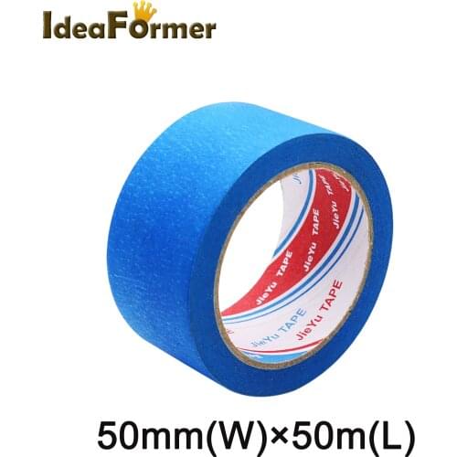 Heat Bed Adhesive Masking Tape Paper For 3D Printer Parts 50mm *50m High Temperature Polyimide Adhesive Blue Heated Bed Protect