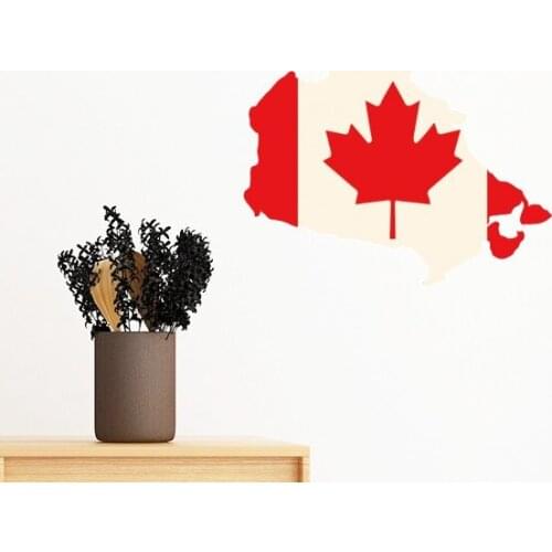 Red Maple Leaf Symbol Canada Country Flag Removable Wall Sticker Art Decals Mural DIY Wallpaper for Room Decal