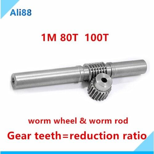 1mold metal worm gear set ：ratio 80:1~100:1 Metal Wheel worm gear Reducer For DIY Accessory engranajes dentados