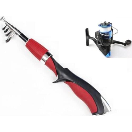 Mini Ice Fishing Rod With Fishing Reel Casting Fishing Rods Carbon Ultra Light Rod with Mini Spinning Reels Fishing Tackle Set