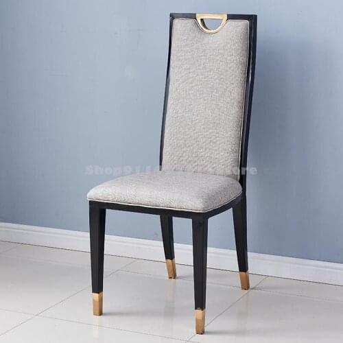 Hotel Restaurant Chair Backrest Soft Bag New Chinese Theme Box Banquet Dining Chair Restaurant Chair Light Luxury Dining Chair