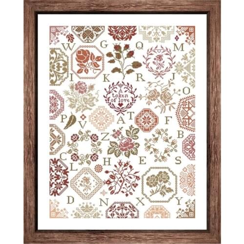 Jigsaw rose garden cross stitch kits 18ct 14ct 11ct white fabric cotton thread embroidery DIY big picture home wall decor