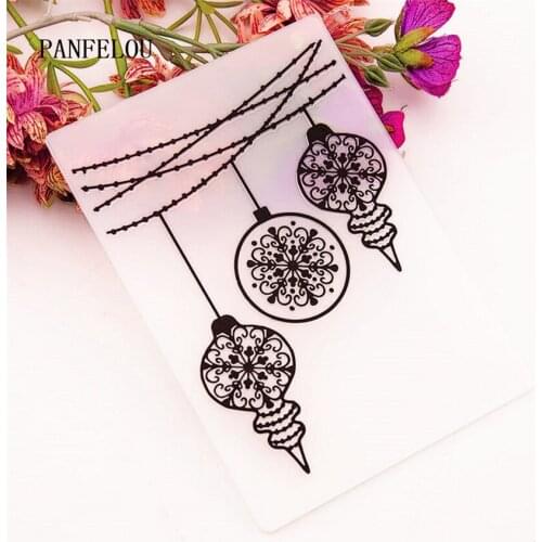 NEW Ball lantern Embossing folders Plastic For Scrapbooking DIY Template Fondant Cake Photo Album Easter Card Making