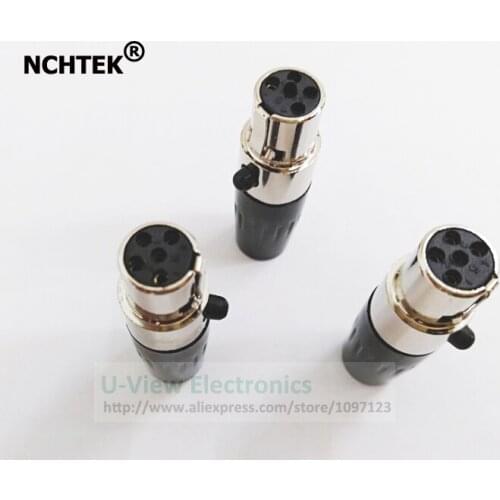 NCHTEK Mini XLR 5Pin Female Plug Audio Microphone Connector MIC Tini TA5F Adapter/Free Shipping/4PCS