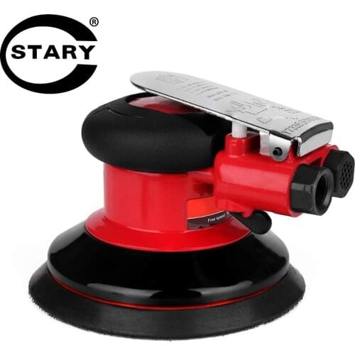 STARY 5 Inch Air Random Orbital Palm Sander Dual Action Pneumatic Sander with Speed Regulation Pneumatic Tool