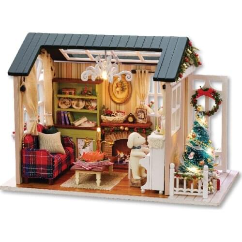 Diy Toy Doll House Miniature Wooden Puzzle Dollhouse Casa De Bonec Toys For Children Birthday Gift Toys Holiday Time Z009