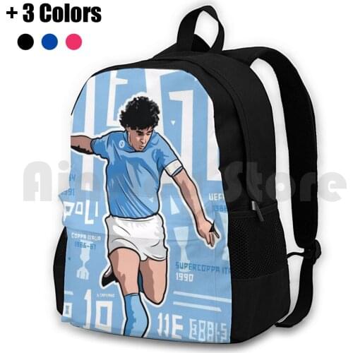 Diego Armando Maradona Outdoor Hiking Backpack Waterproof Camping Travel Football Soccer Sport Jr Lionel Luis Suarez Leo Lionel