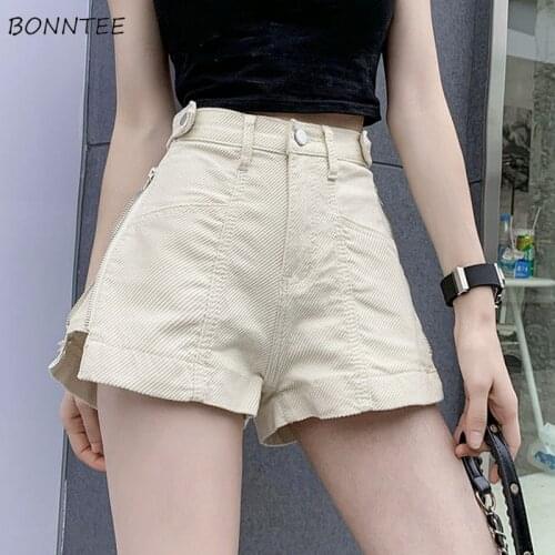 Shorts Women High Waist Wide Leg Denim Trousers Summer Fashion Casual All-match Korean Style Simple Chic Ins Pocket Streetwear