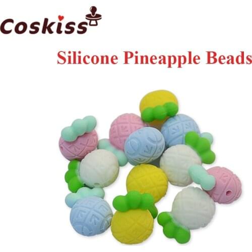 Silicone Pineapple Beads Baby Teether Pacifier DIY Necklace Bracelet Creative Safe Teeth Oral Care Teething Nursing Function