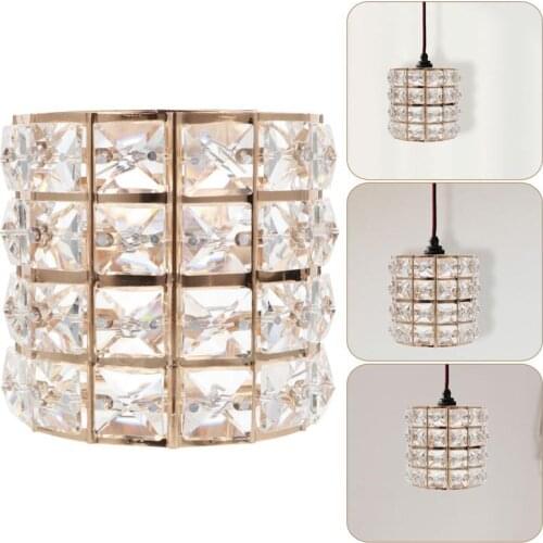 Modern Crystal Ceiling Lamp Shade Luxury Chandelier Hanging Light Cover Pendant For Villa Lobby Living Room Cafe Bar Decoration