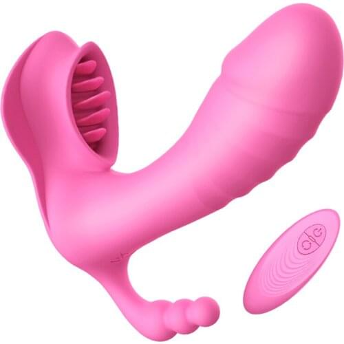 Strapon Dildo Penis Vibrator Butterfly Heating G Spot Clitoris Stimulator Vibrator Female Masturbation Sex Toy For Women Q239