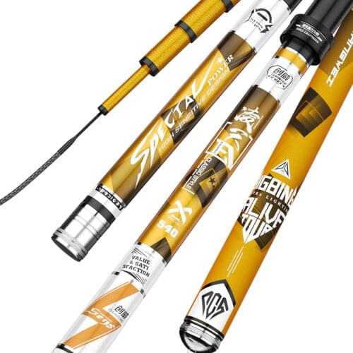 Chaungwei New Carp Rod Super Heavy Action FRP Carbon Fiber Stream Lake Freshwater 4.5M 5.4M 6.3M 7.2M 8.1M 9.0M Fishing Rod