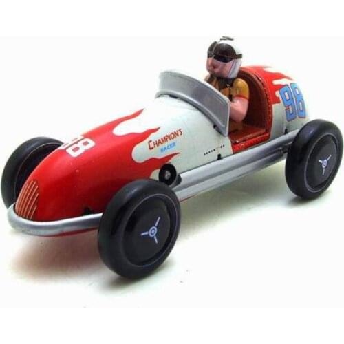 Vintage Clockwork Wind Up Retro Racing toys Photography Children Kids Adult Racing Tin Toys Classic Toy Christmas Gift