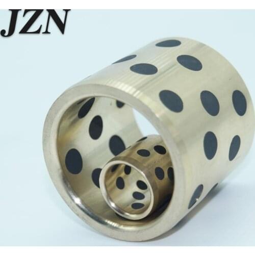 JDB inlaid graphite copper sleeve / oil-free bushings / self-lubricating oil bearing / copper sleeve diameter 15mm 16mm